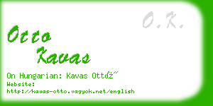 otto kavas business card